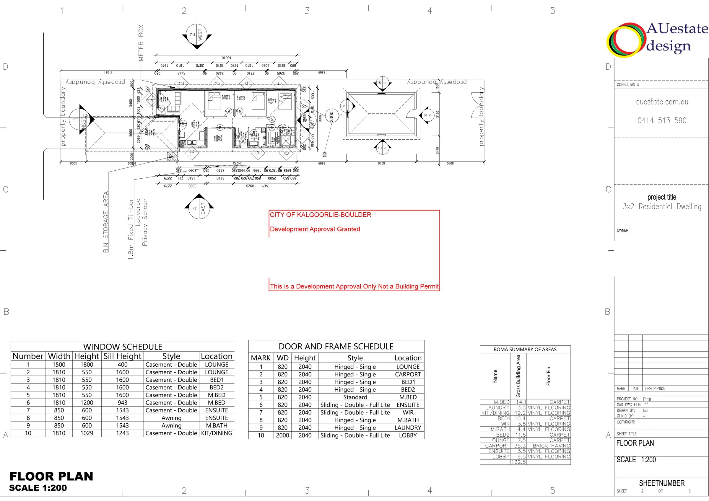 AUestate Portfolio - 3x2 Residential Dwelling (1) – sheet 2 of 5